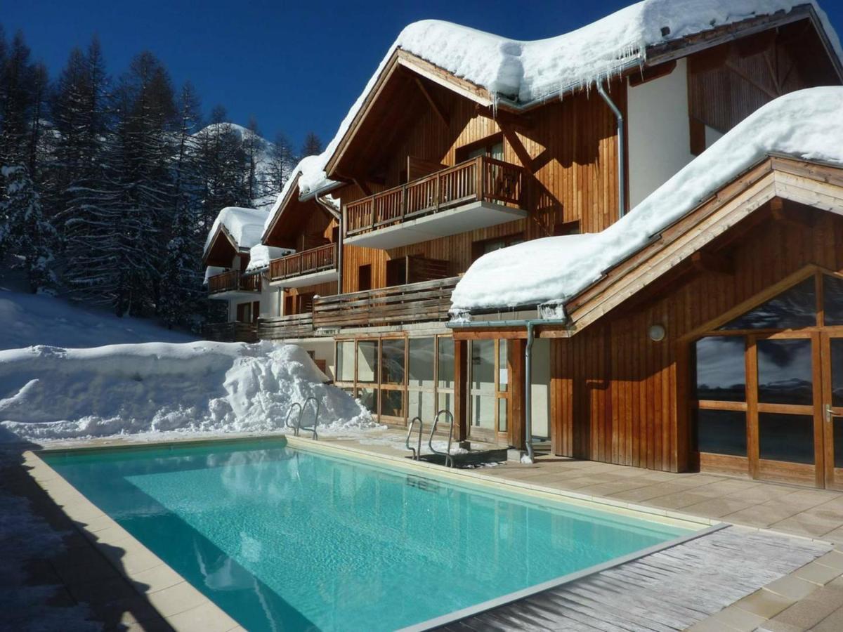 Chalet Mitoyen Aux Orres 1800 Avec Piscine Chauffee, Sauna, Hammam, Pour 6/7 Pers. A Deux Pas Des Pistes - Fr-1-322-114 Villa Les Orres Kültér fotó